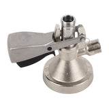 G System Keg Coupler Stainless Steel Probe Brass G Type Home Brewin Beer Keg Tap Dispenser Distributor Coupler - Front View