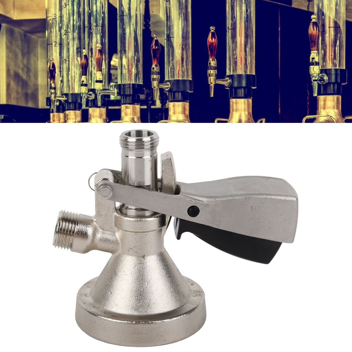 G System Keg Coupler Stainless Steel Probe Brass G Type Home Brewin Beer Keg Tap Dispenser Distributor Coupler
