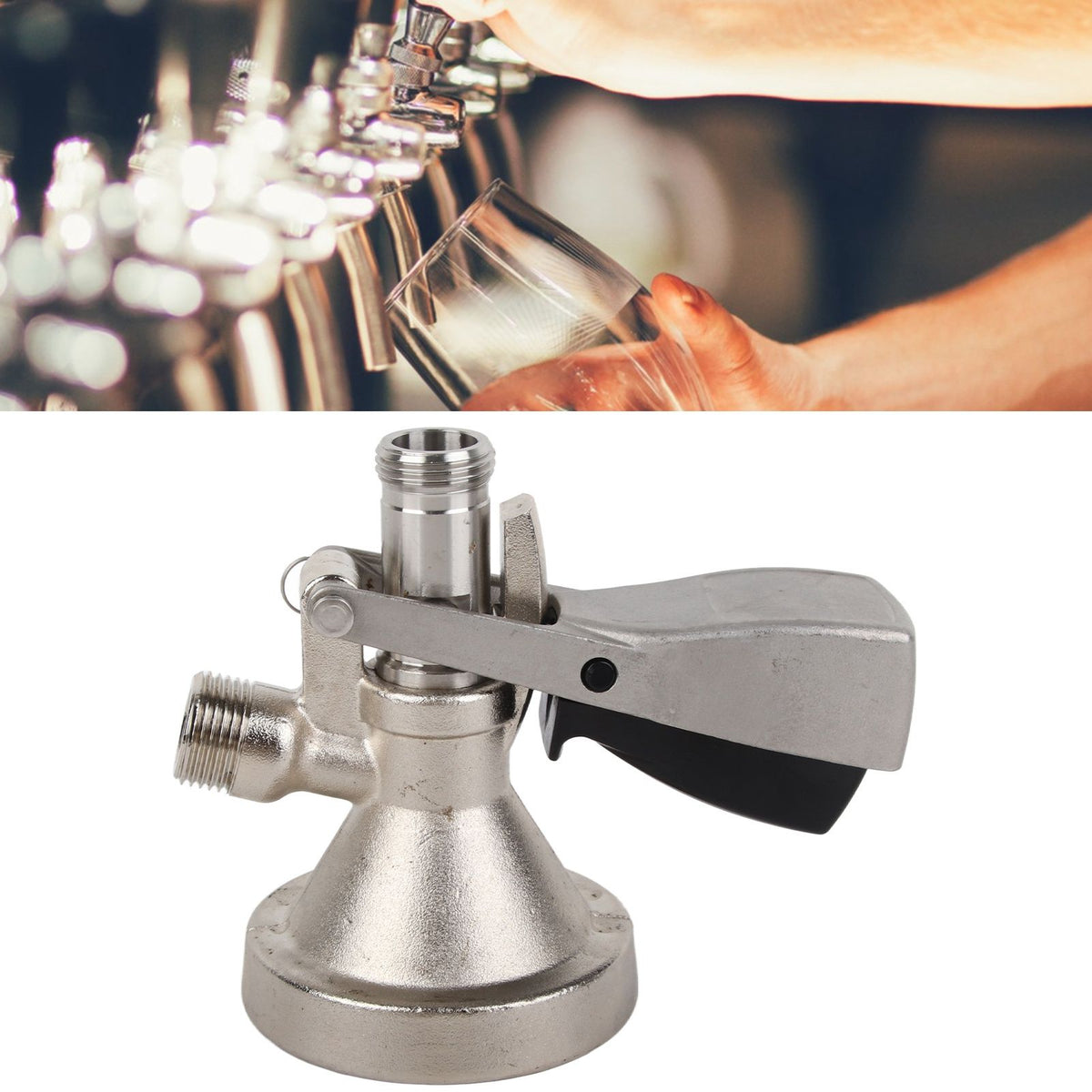 G System Keg Coupler Stainless Steel Probe Brass G Type Home Brewin Beer Keg Tap Dispenser Distributor Coupler
