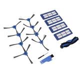 Sweeping Robot Main Side Brush Filter Screen Replacement Kit for RoboVac 11S Max 15C Max 30C Max G30 Edge G10 Hybrid
