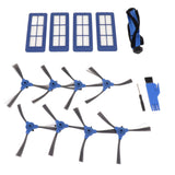 Sweeping Robot Main Side Brush Filter Screen Replacement Kit for RoboVac 11S Max 15C Max 30C Max G30 Edge G10 Hybrid
