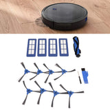 Sweeping Robot Main Side Brush Filter Screen Replacement Kit for RoboVac 11S Max 15C Max 30C Max G30 Edge G10 Hybrid