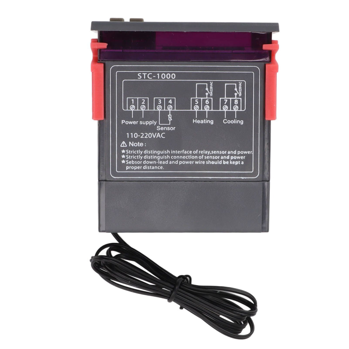 Stc 1000 Thermostat Switch Electronic Digital Display Microcomputer Temperature Controller Switch Aquarium Hatching Thermostat 110V‑220V