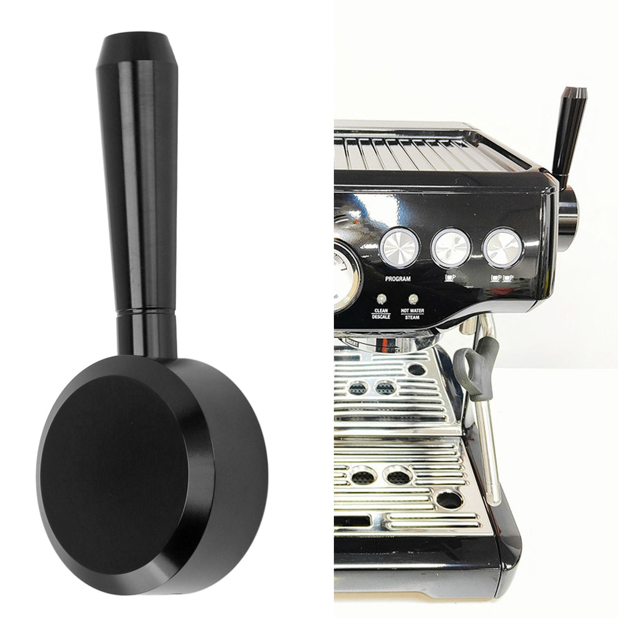 Coffee Machine Steam Lever Aluminium Alloy Coffee Machine Conversion Accessory for Breville Sage 870 875 876 Black