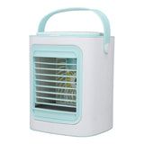 Table Air Cooler Humidification 3 Gear Adjustable Portable Strong Wind USB Port Charging Air Conditioner Fan for Home - Front View