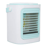 Table Air Cooler Humidification 3 Gear Adjustable Portable Strong Wind USB Port Charging Air Conditioner Fan for Home - Rear View