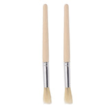 2Pcs Coffee Machine Cleaning Brush Wood Handle Coffee Grinder Cleaning Brush Cleaner Tool for Cafe Home Kitchen