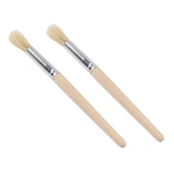 2Pcs Coffee Machine Cleaning Brush Wood Handle Coffee Grinder Cleaning Brush Cleaner Tool for Cafe Home Kitchen