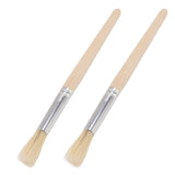 2Pcs Coffee Machine Cleaning Brush Wood Handle Coffee Grinder Cleaning Brush Cleaner Tool for Cafe Home Kitchen