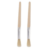 2Pcs Coffee Machine Cleaning Brush Wood Handle Coffee Grinder Cleaning Brush Cleaner Tool for Cafe Home Kitchen