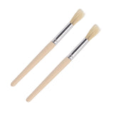 2Pcs Coffee Machine Cleaning Brush Wood Handle Coffee Grinder Cleaning Brush Cleaner Tool for Cafe Home Kitchen - Extra Image