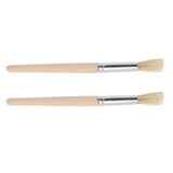 2Pcs Coffee Machine Cleaning Brush Wood Handle Coffee Grinder Cleaning Brush Cleaner Tool for Cafe Home Kitchen