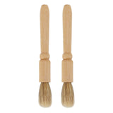 2 Pcs Coffee Grinder Cleaning Brush Wooden Tabletop Brush Cleaner for Bean Grain Coffee Tool