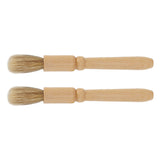 2 Pcs Coffee Grinder Cleaning Brush Wooden Tabletop Brush Cleaner for Bean Grain Coffee Tool