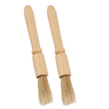 2 Pcs Coffee Grinder Cleaning Brush Wooden Tabletop Brush Cleaner for Bean Grain Coffee Tool - Side View