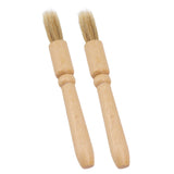 2 Pcs Coffee Grinder Cleaning Brush Wooden Tabletop Brush Cleaner for Bean Grain Coffee Tool