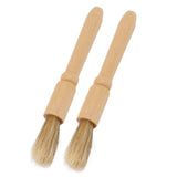 2 Pcs Coffee Grinder Cleaning Brush Wooden Tabletop Brush Cleaner for Bean Grain Coffee Tool