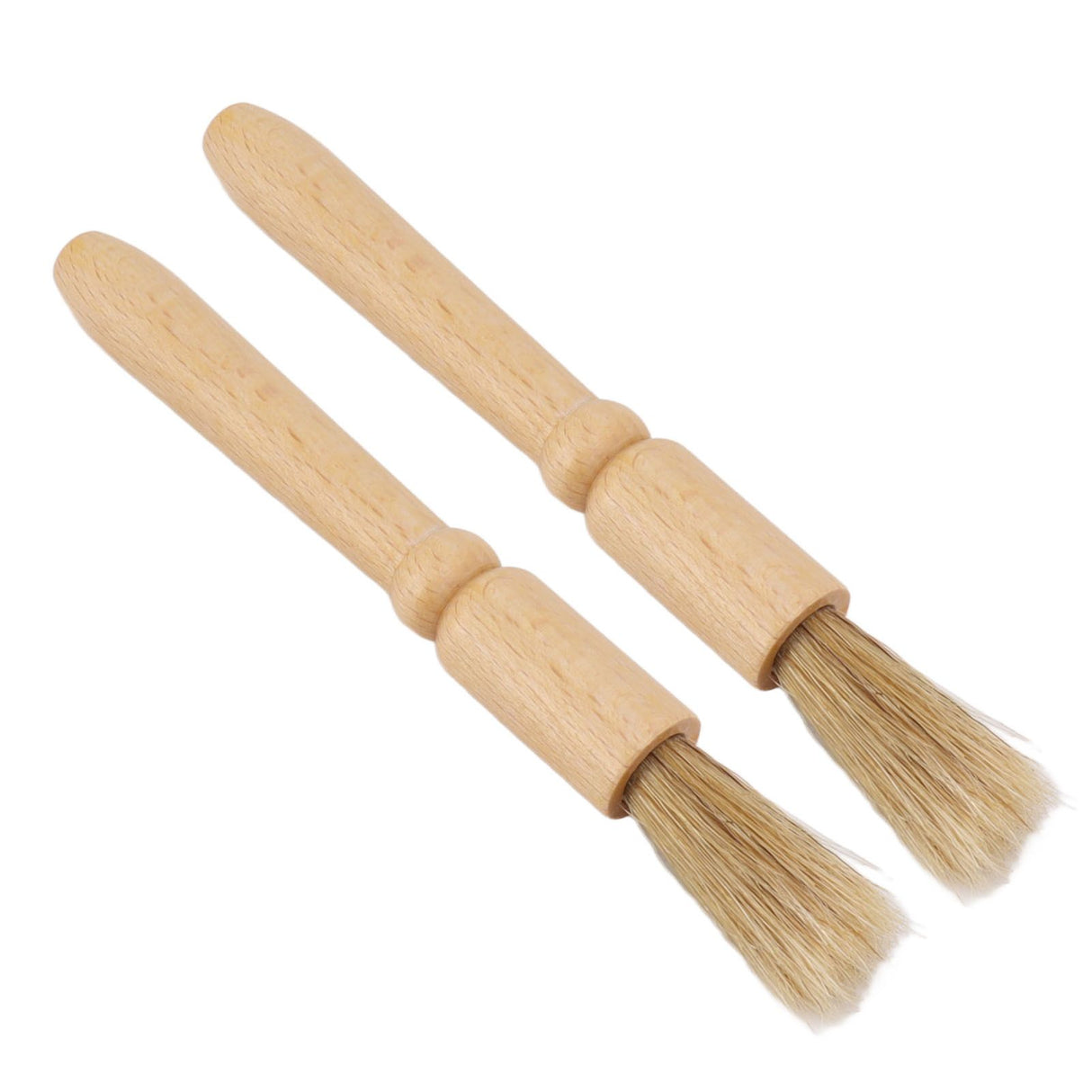 2 Pcs Coffee Grinder Cleaning Brush Wooden Tabletop Brush Cleaner for Bean Grain Coffee Tool