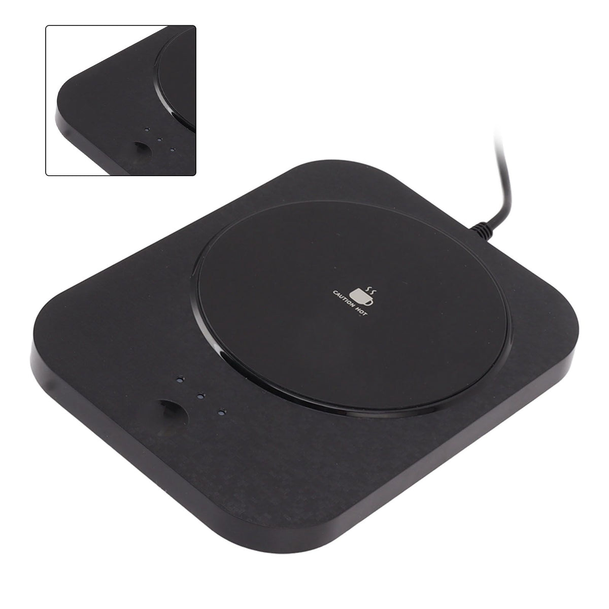 Mug Warmer 3 Gear Electric Cup Wamer Auto Power Off Fast Heating USB Milk Coffee Beverage Warmer Plate Black