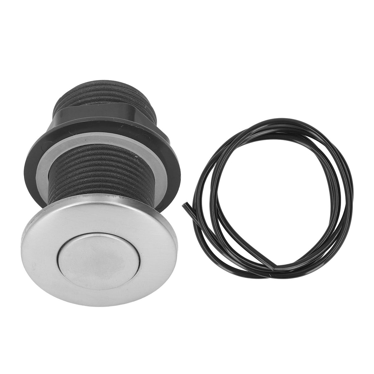 Garbage Disposal Sinktop Air Switch Kit Stainless Steel Sink Top Air Switch Push Button with 1.5m Hose for Kitchen Food Waste Disposal Electric Water Heater