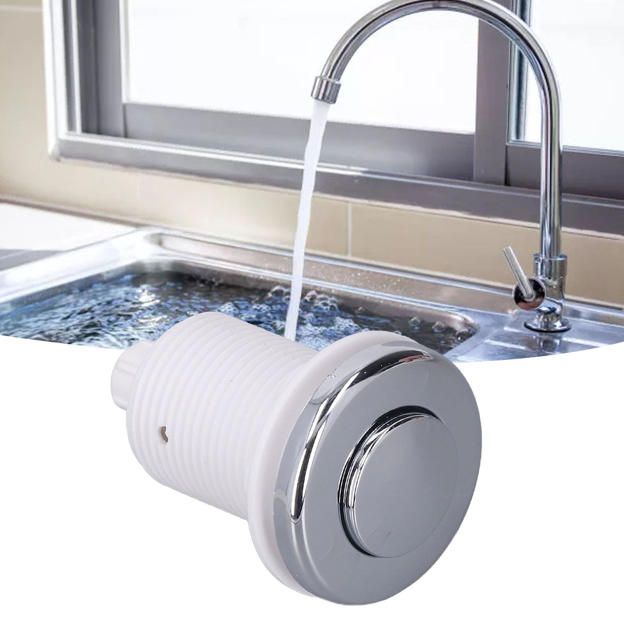 Air Switch Button Kit Garbage Disposal Air Switch Kit with Air Hose for Food Waste Disposer and Spa Bathtub 125‑250V