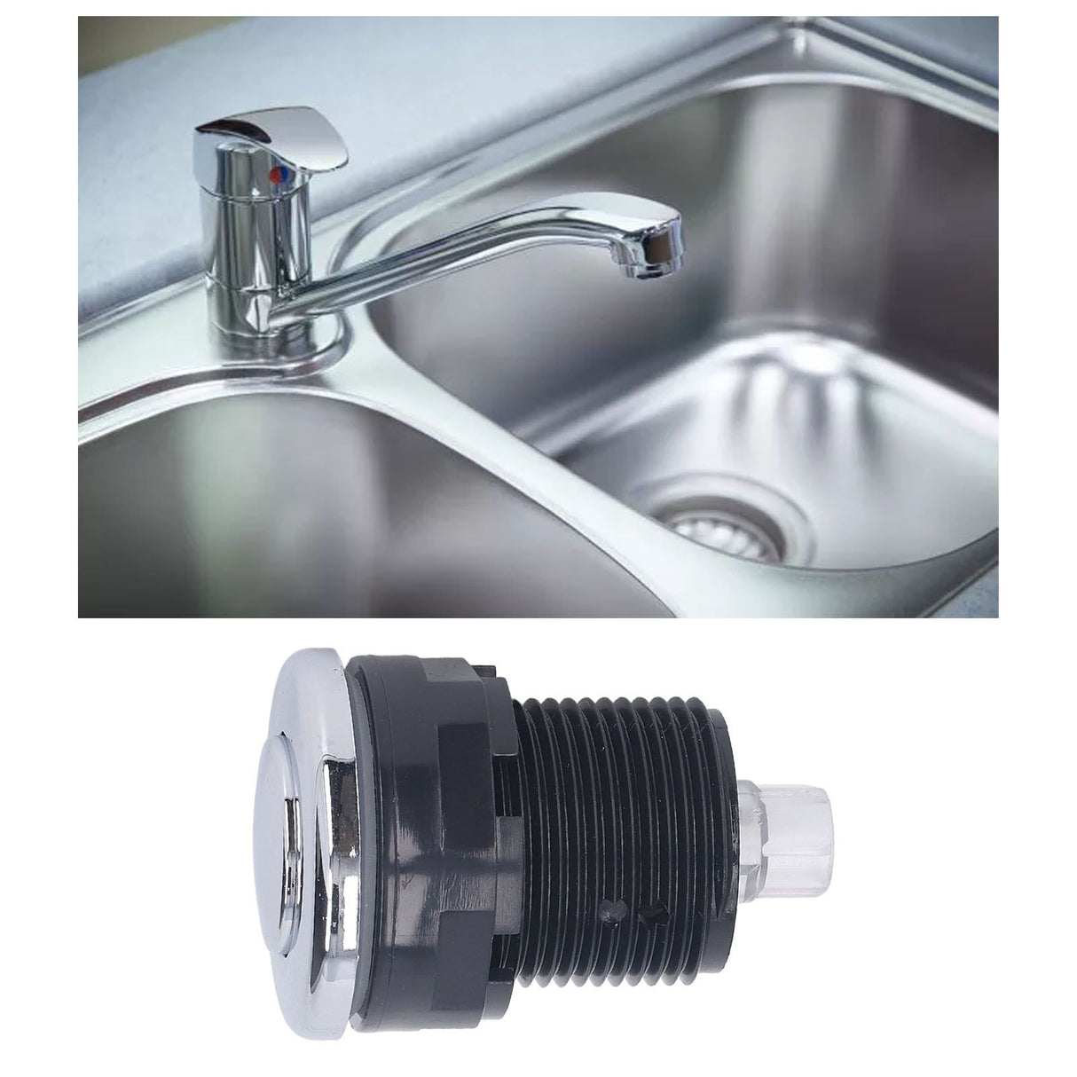 Garbage Disposal Air Switch Stainless Steel Head Flexible Spa Bathtub Air Switch 125‑250V 34 Button