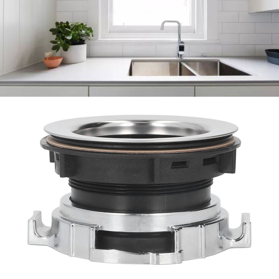 114mm Garbage Disposal Sink Flange Kit with Splash Guard Stainless Steel Food Waste Disposer Mount Replacement Accessory