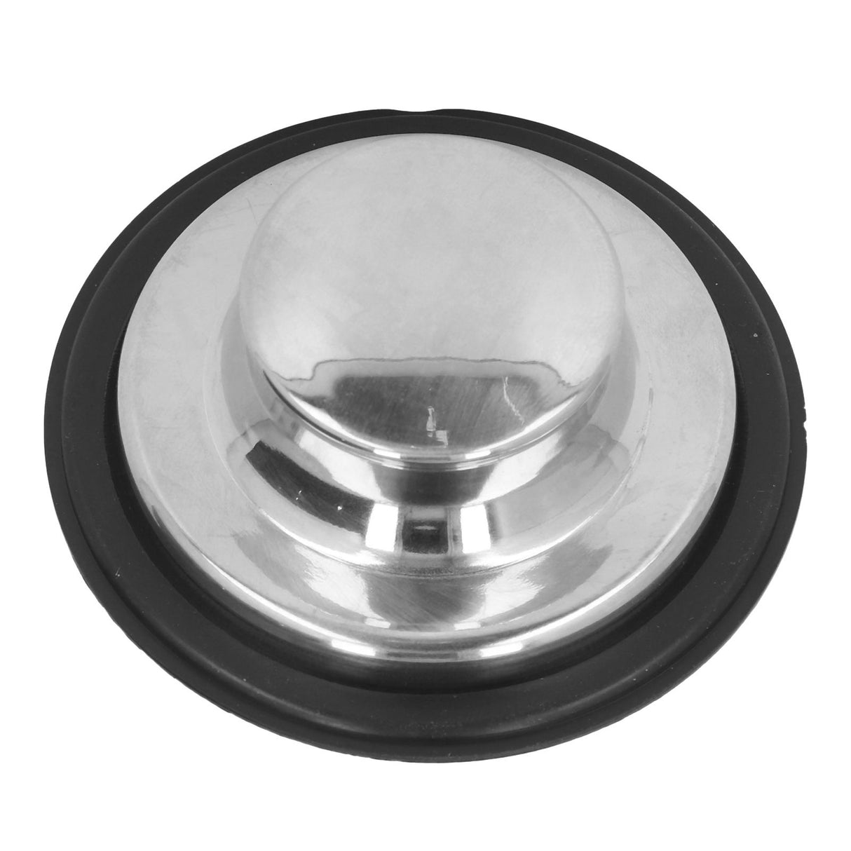 Kitchen Sink Stopper Brushed Stainless Steel Garbage Disposal Stopper Rubber Sealing Ring Sink Plug Cover 86mm OD