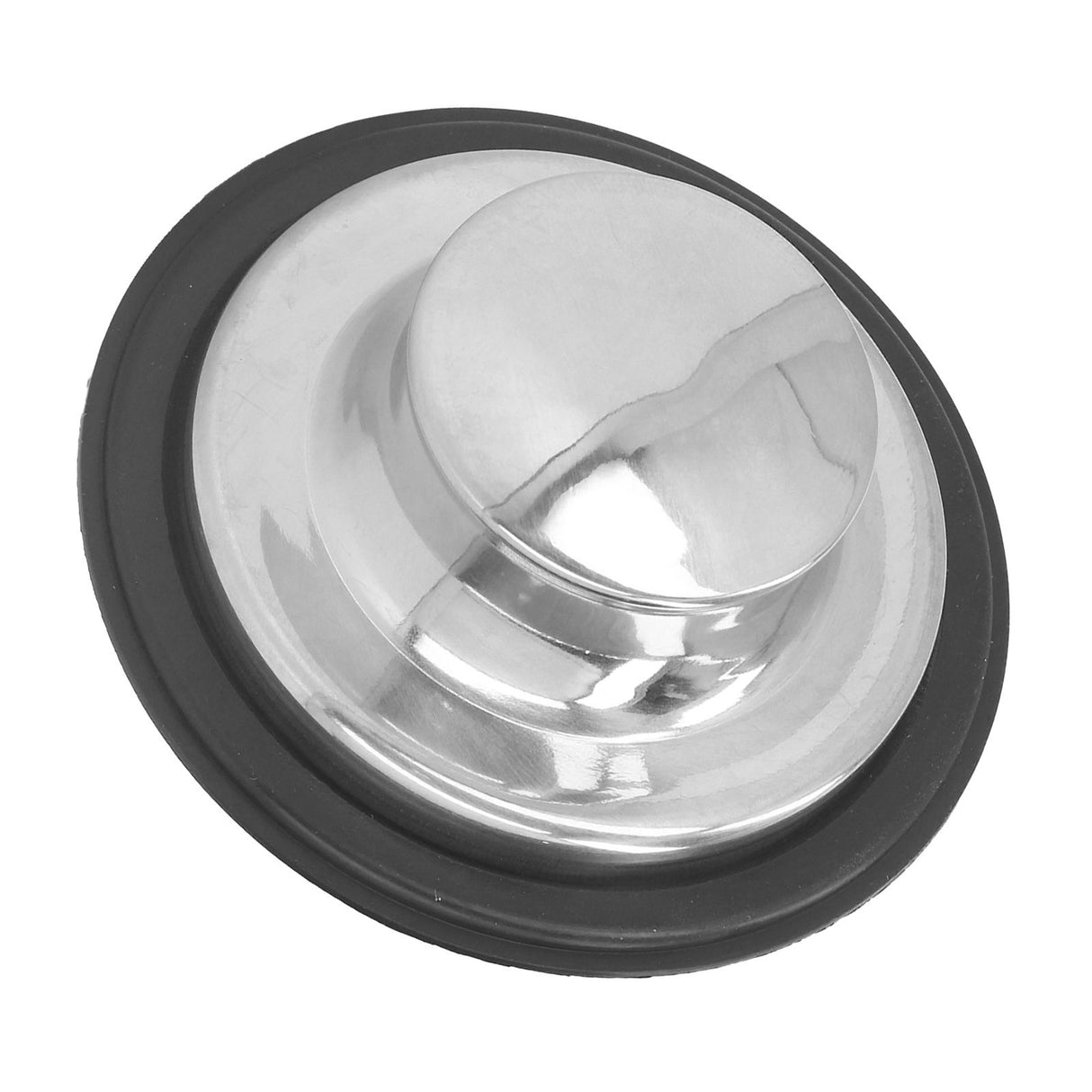 Kitchen Sink Stopper Brushed Stainless Steel Garbage Disposal Stopper Rubber Sealing Ring Sink Plug Cover 86mm OD