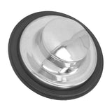 Kitchen Sink Stopper Brushed Stainless Steel Garbage Disposal Stopper Rubber Sealing Ring Sink Plug Cover 86mm OD - Rear View