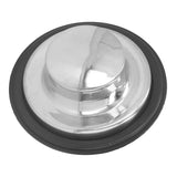 Kitchen Sink Stopper Brushed Stainless Steel Garbage Disposal Stopper Rubber Sealing Ring Sink Plug Cover 86mm OD - Close-Up Angle