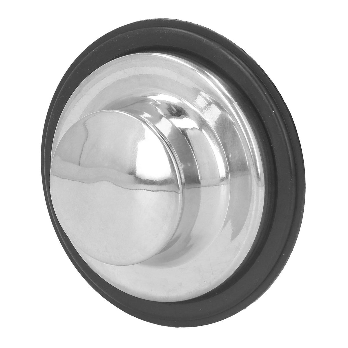 Kitchen Sink Stopper Brushed Stainless Steel Garbage Disposal Stopper Rubber Sealing Ring Sink Plug Cover 86mm OD