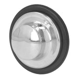 Kitchen Sink Stopper Brushed Stainless Steel Garbage Disposal Stopper Rubber Sealing Ring Sink Plug Cover 86mm OD - Low Angle