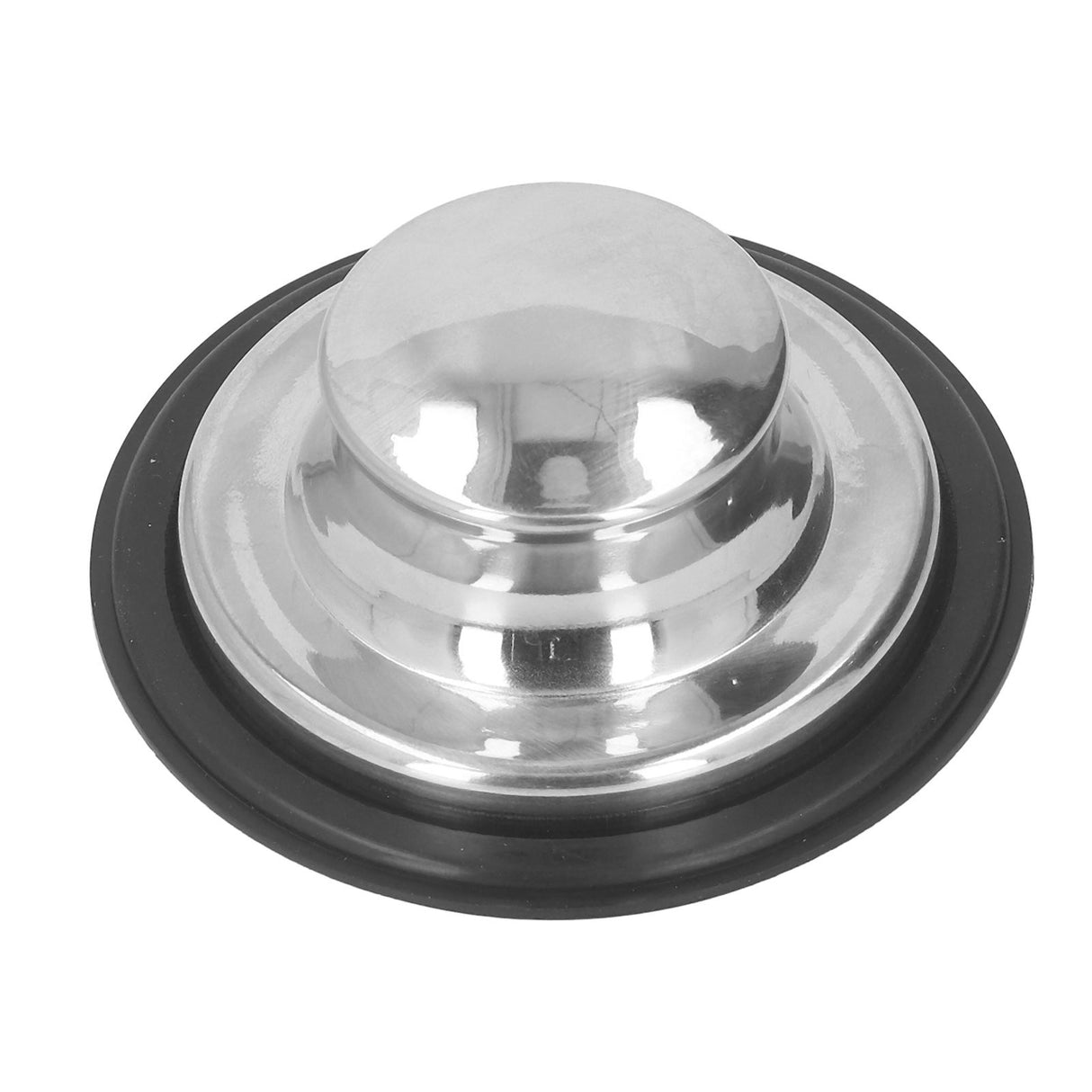 Kitchen Sink Stopper Brushed Stainless Steel Garbage Disposal Stopper Rubber Sealing Ring Sink Plug Cover 86mm OD