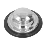 Kitchen Sink Stopper Brushed Stainless Steel Garbage Disposal Stopper Rubber Sealing Ring Sink Plug Cover 86mm OD - Extra Image