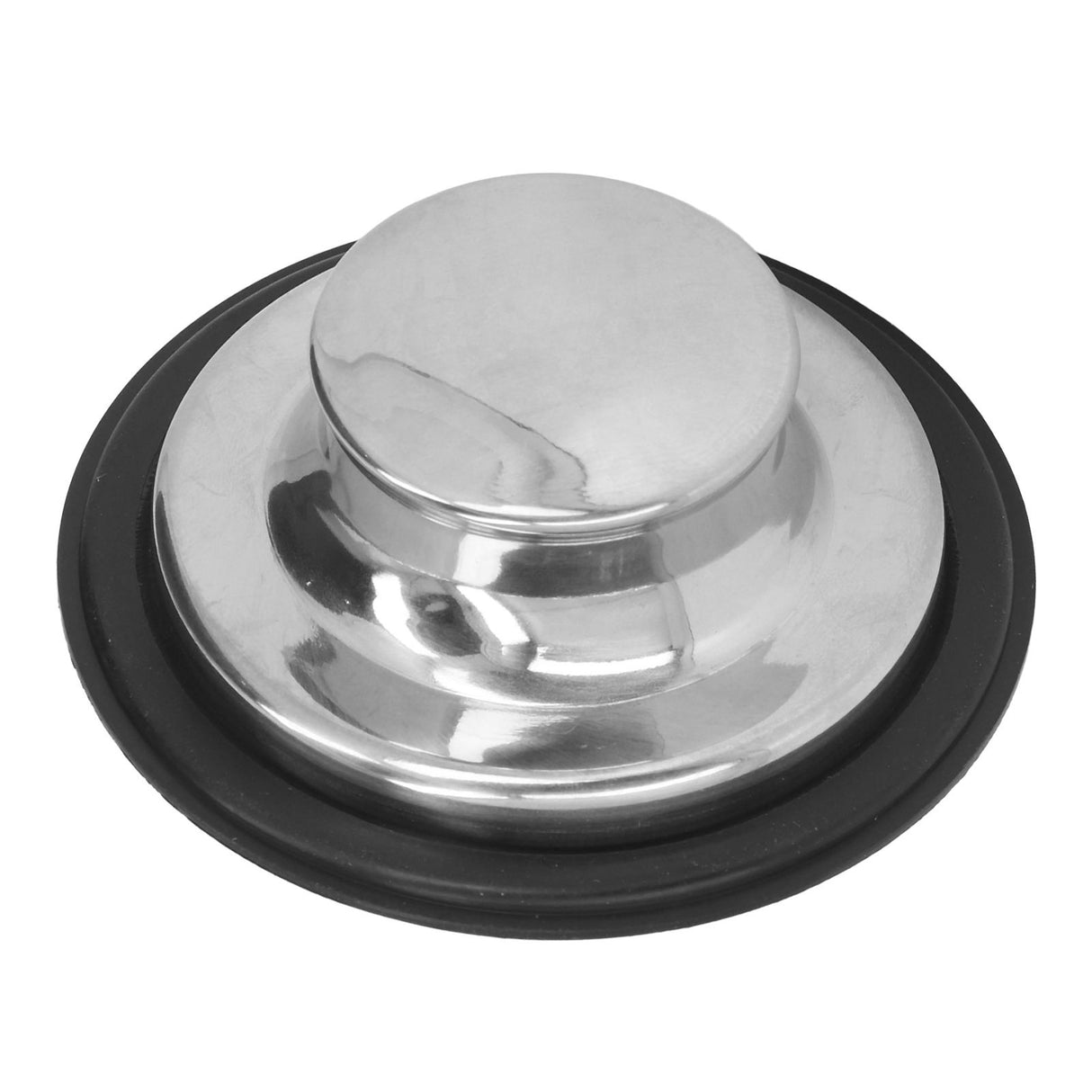 Kitchen Sink Stopper Brushed Stainless Steel Garbage Disposal Stopper Rubber Sealing Ring Sink Plug Cover 86mm OD