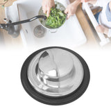 Kitchen Sink Stopper Brushed Stainless Steel Garbage Disposal Stopper Rubber Sealing Ring Sink Plug Cover 86mm OD - Extra Image
