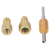 Copper Refrigerant Tank Adapter 1/2 ACME to 1/4 SAE 1/4 SAE to 1/2 ACME Refrigerant Tank Adapter Fittings - Rear View