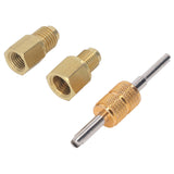Copper Refrigerant Tank Adapter 1/2 ACME to 1/4 SAE 1/4 SAE to 1/2 ACME Refrigerant Tank Adapter Fittings - Close-Up Angle
