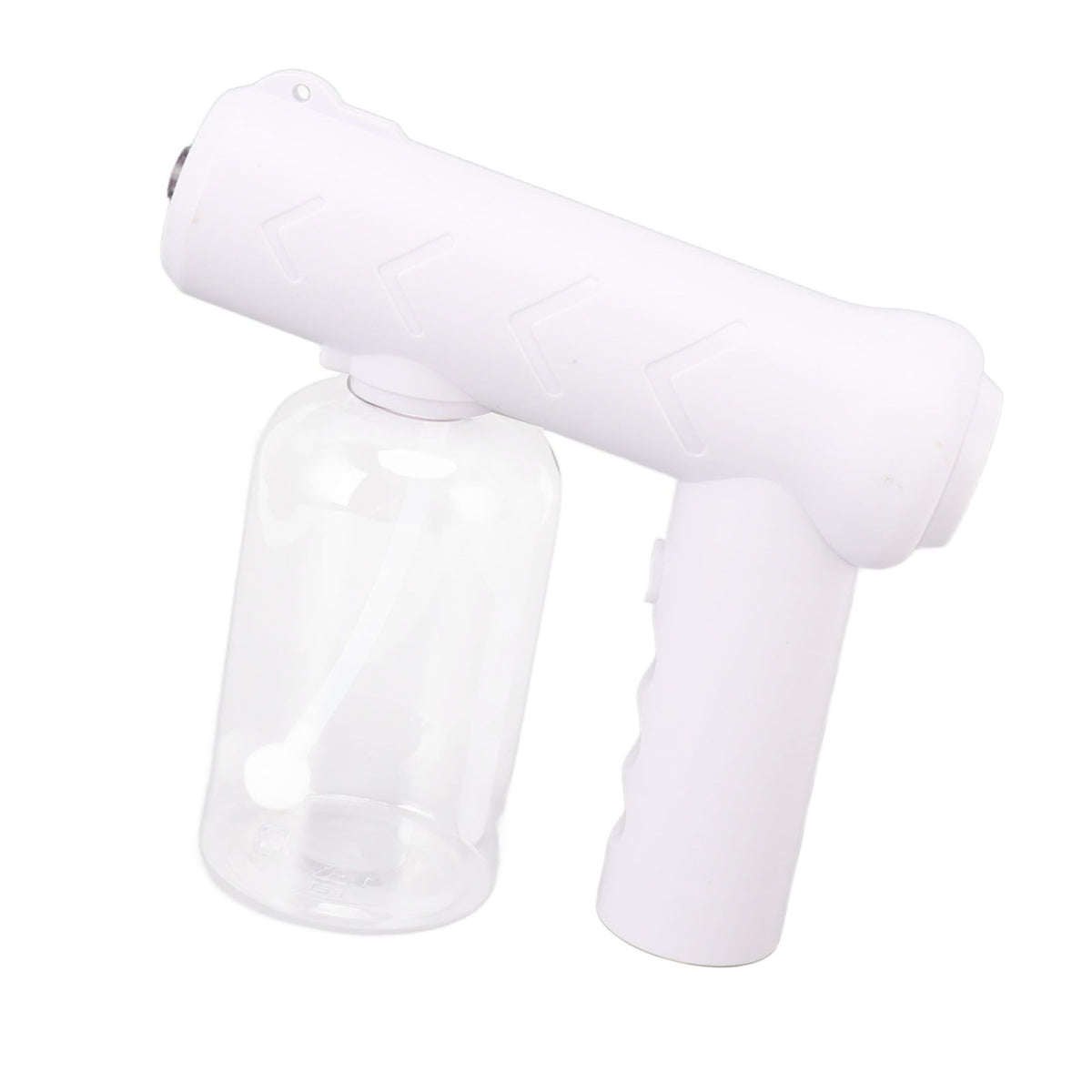 Nano Cleaning Sprayer Rechargeable Blue Light Portable Handheld Alcohol Atomizer for Home Garden School 380ml White