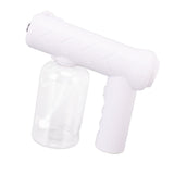 Nano Cleaning Sprayer Rechargeable Blue Light Portable Handheld Alcohol Atomizer for Home Garden School 380ml White - 45-Degree Angle