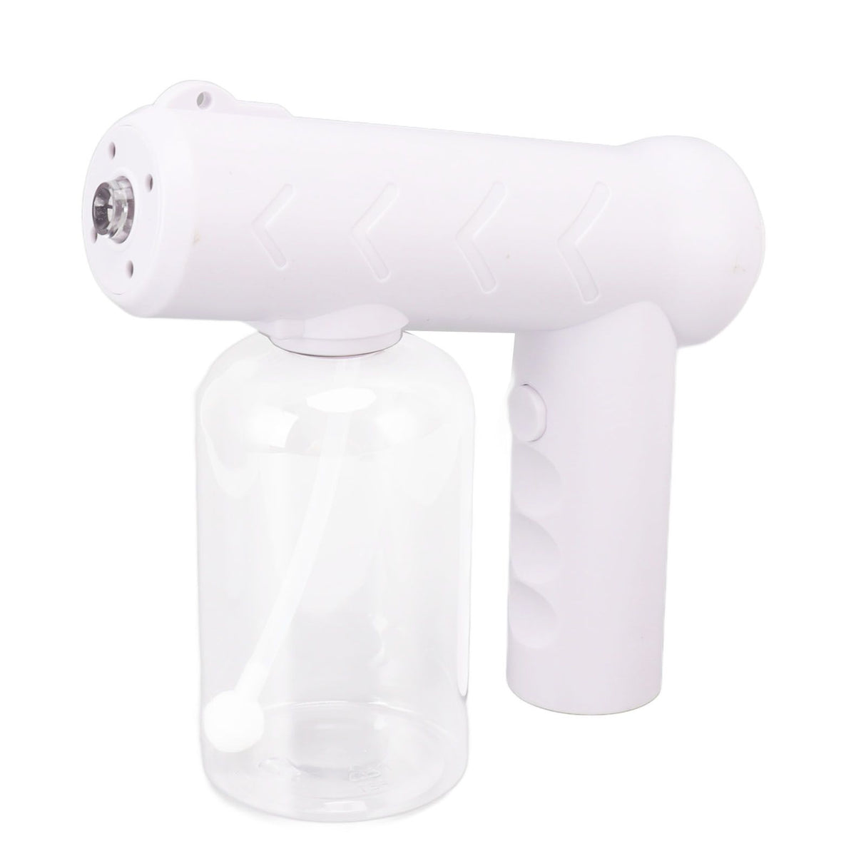 Nano Cleaning Sprayer Rechargeable Blue Light Portable Handheld Alcohol Atomizer for Home Garden School 380ml White