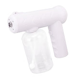 Nano Cleaning Sprayer Rechargeable Blue Light Portable Handheld Alcohol Atomizer for Home Garden School 380ml White