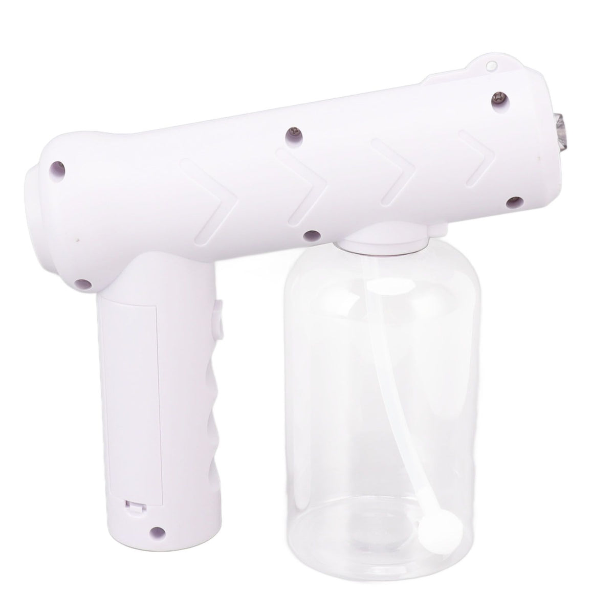 Nano Cleaning Sprayer Rechargeable Blue Light Portable Handheld Alcohol Atomizer for Home Garden School 380ml White