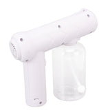 Nano Cleaning Sprayer Rechargeable Blue Light Portable Handheld Alcohol Atomizer for Home Garden School 380ml White
