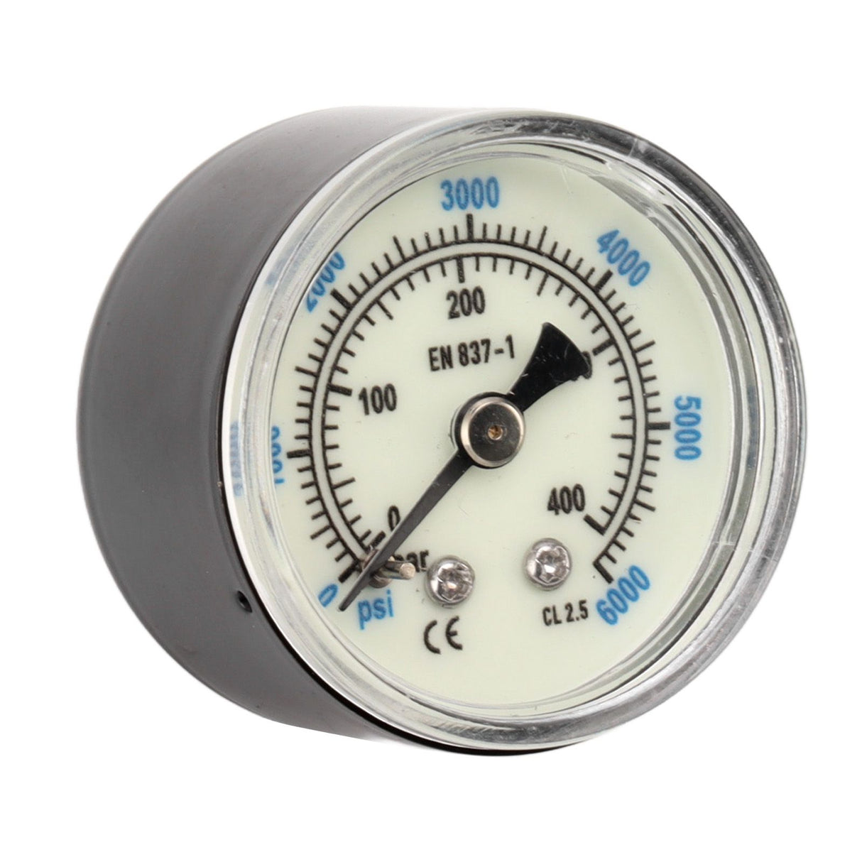 6000 Psi CO2 Pressure Gauge 1/8npt Thread Air Pressure Gauge Double Scale Luminous Carbon Dioxide Meter