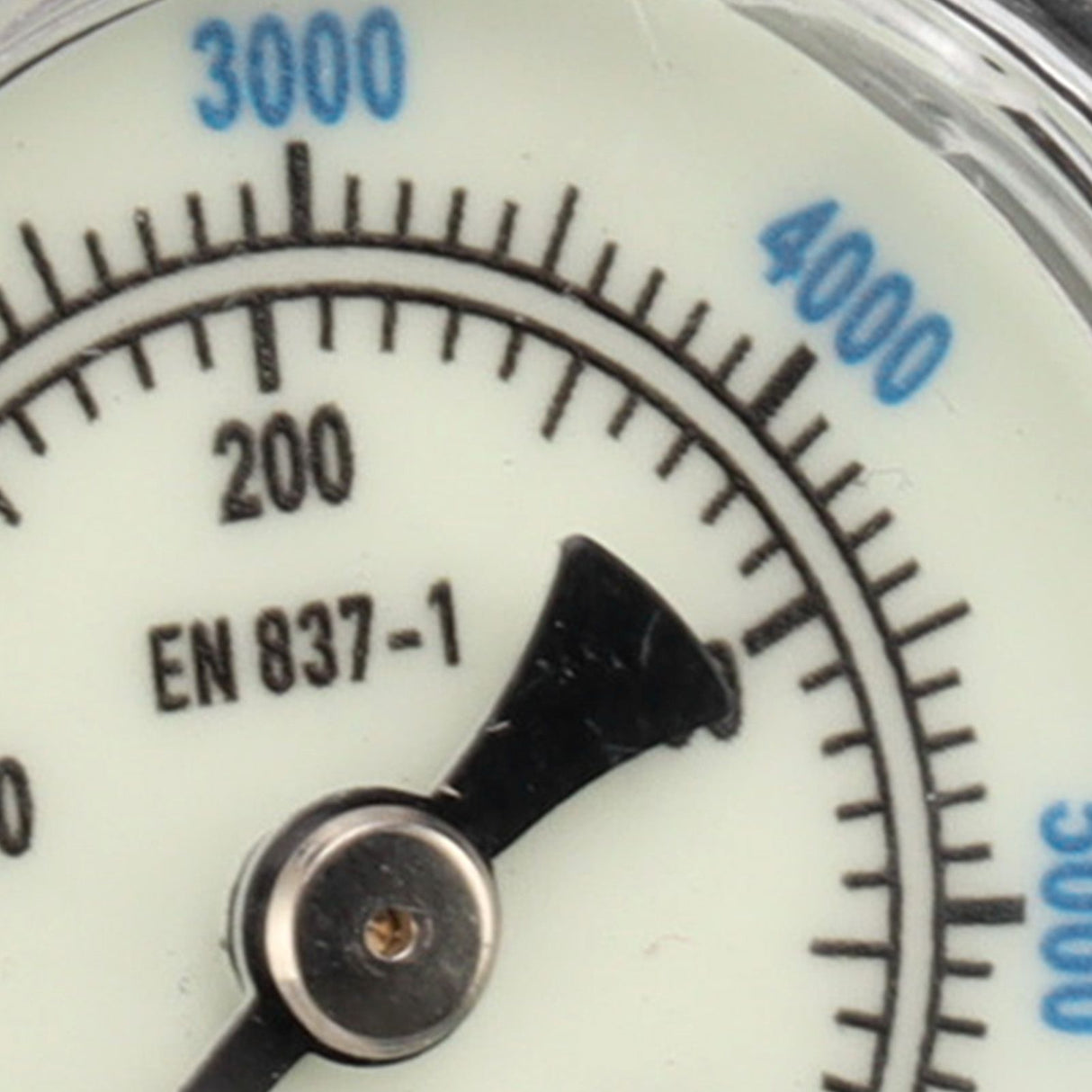 6000 Psi CO2 Pressure Gauge 1/8npt Thread Air Pressure Gauge Double Scale Luminous Carbon Dioxide Meter
