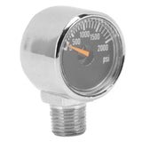 2000psi Pressure Gauge 1/8NPT Mount CO2 Cylinder Filling Pressure Meter for CO2 Gas Tank Keg Black