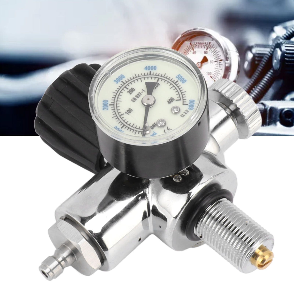 6000psi 400Bar Diving Tank Pressure Gauge M18x1.5 Scuba Diving Tank Pressure Gauge Double Scale Luminous Meter