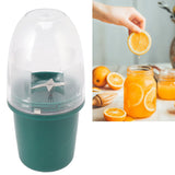 Portable Juicer Cup Multifunctional Rechargeable Small 4 Blades Blender Fruit Mixing Machine for Home 260ml Green - Extra Image